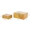 Brown Wood Storage Box with Natural Wood Grains & Silver Latches, 2ct.